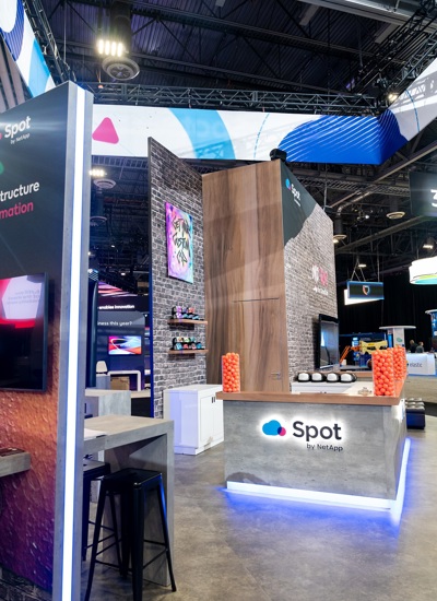 The Spot by NetApp tradeshow stand